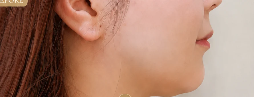 Jawline Contouring before treatment